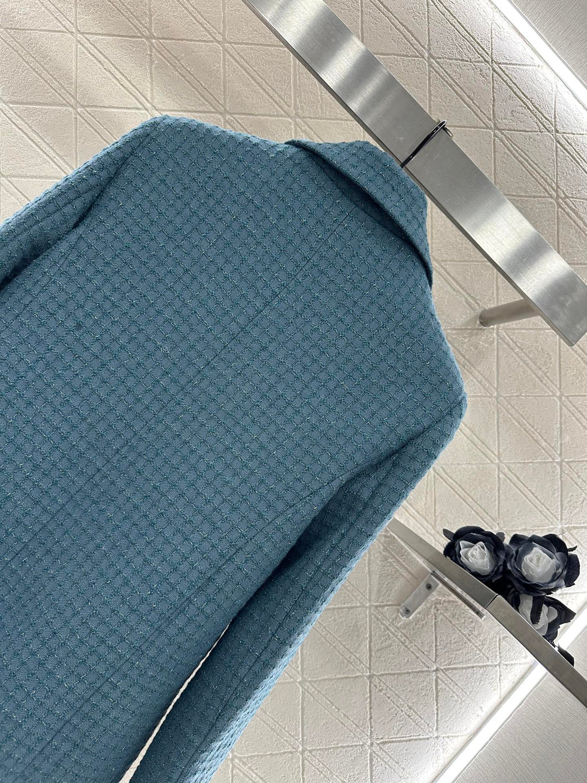 25fw new plaid tweed lapel dress jacket