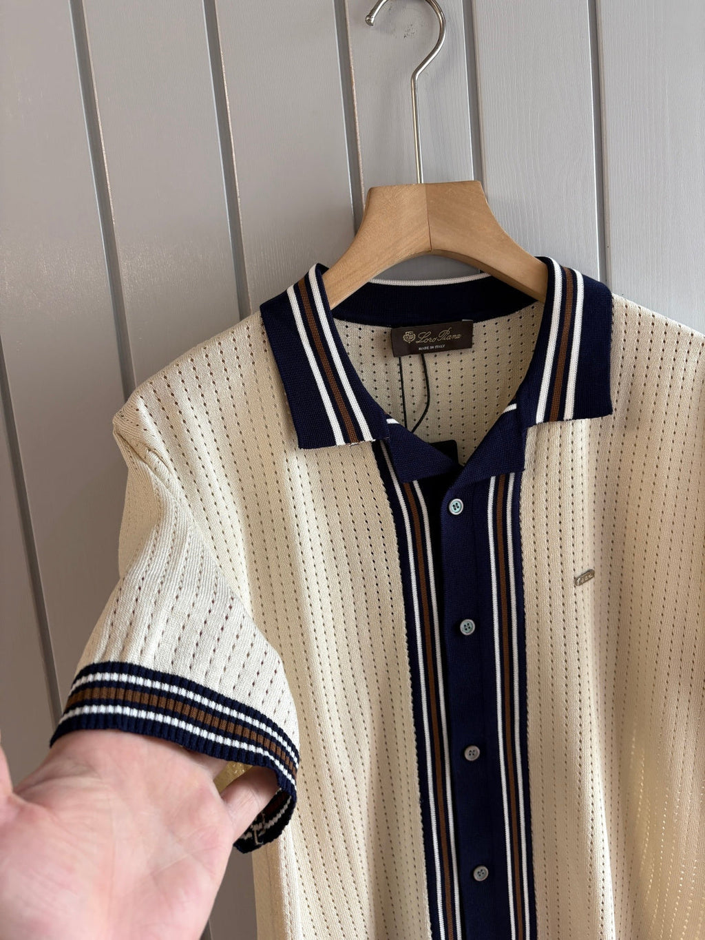 Loro 25fw jacquard t-shirt