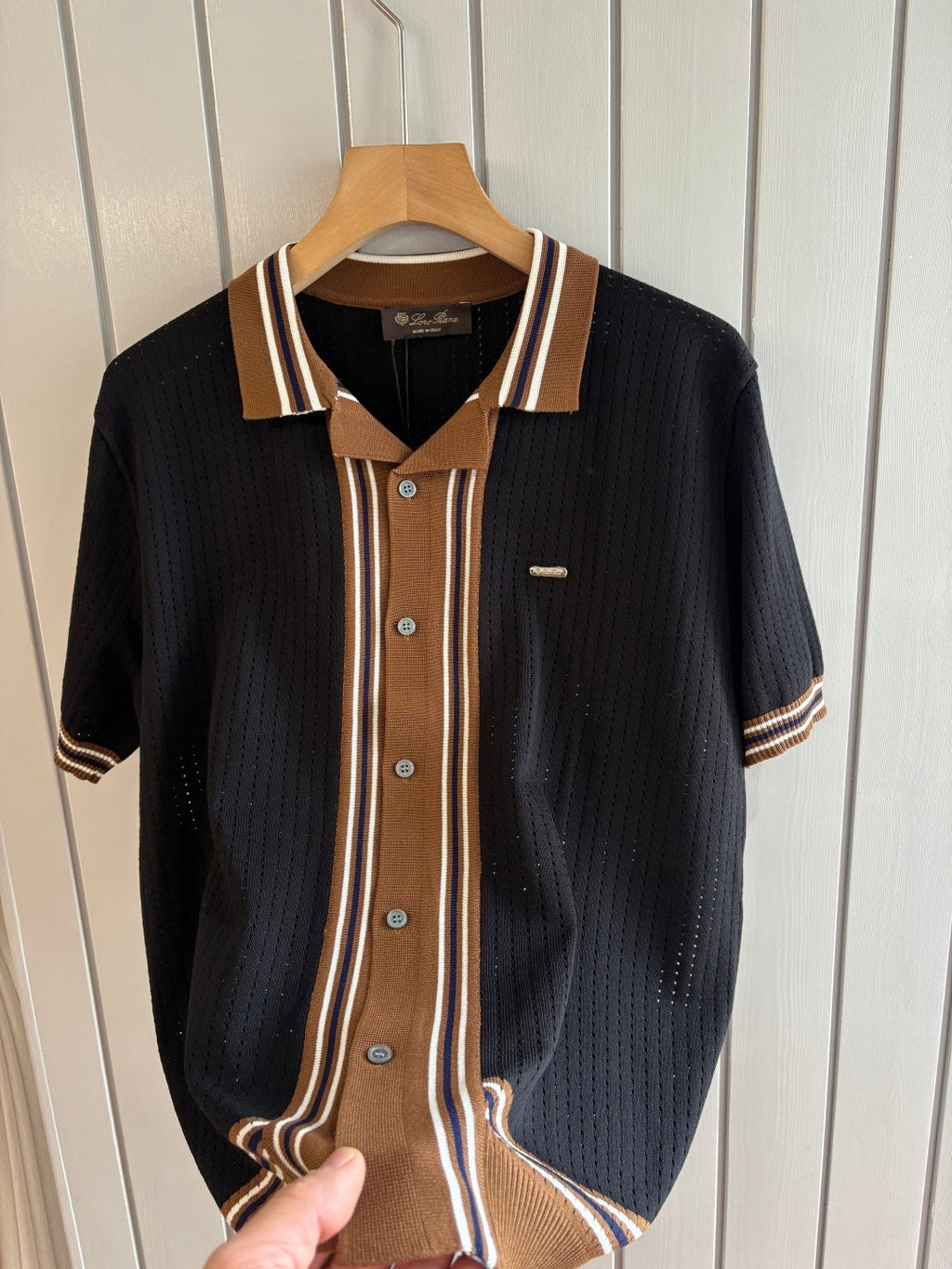 Loro 25fw jacquard t-shirt