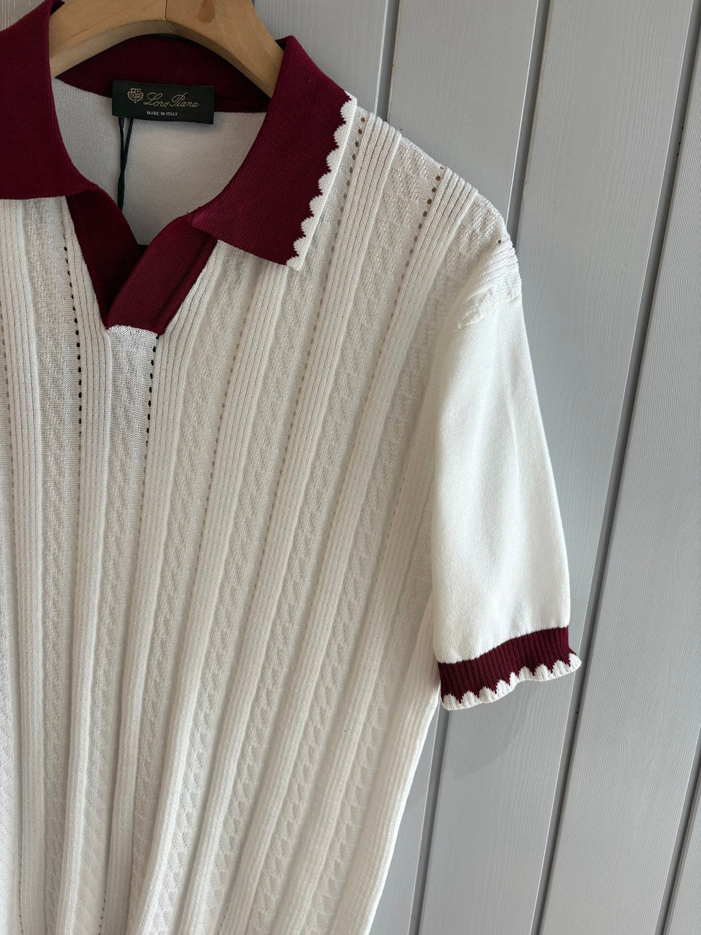 Loro 25fw jacquard t-sshirt