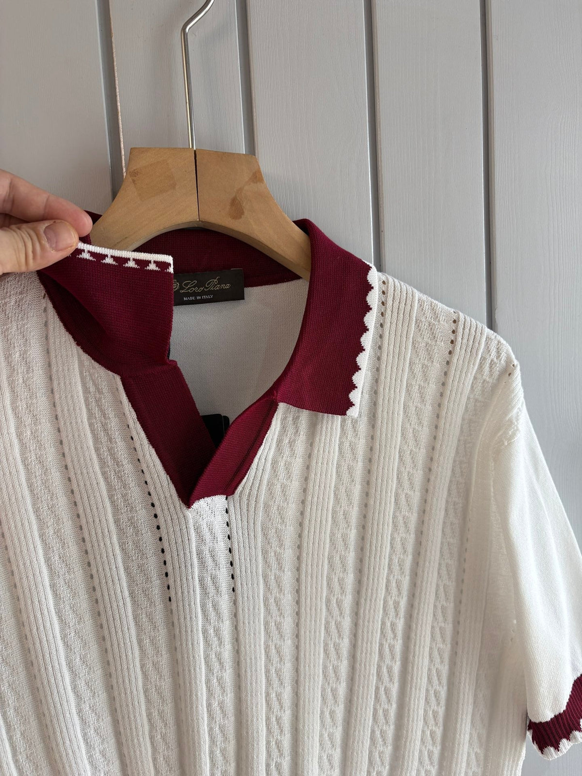 Loro 25fw jacquard t-shirt
