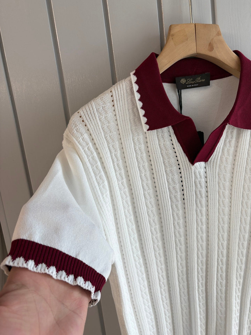 Loro 25fw jacquard t-sshirt