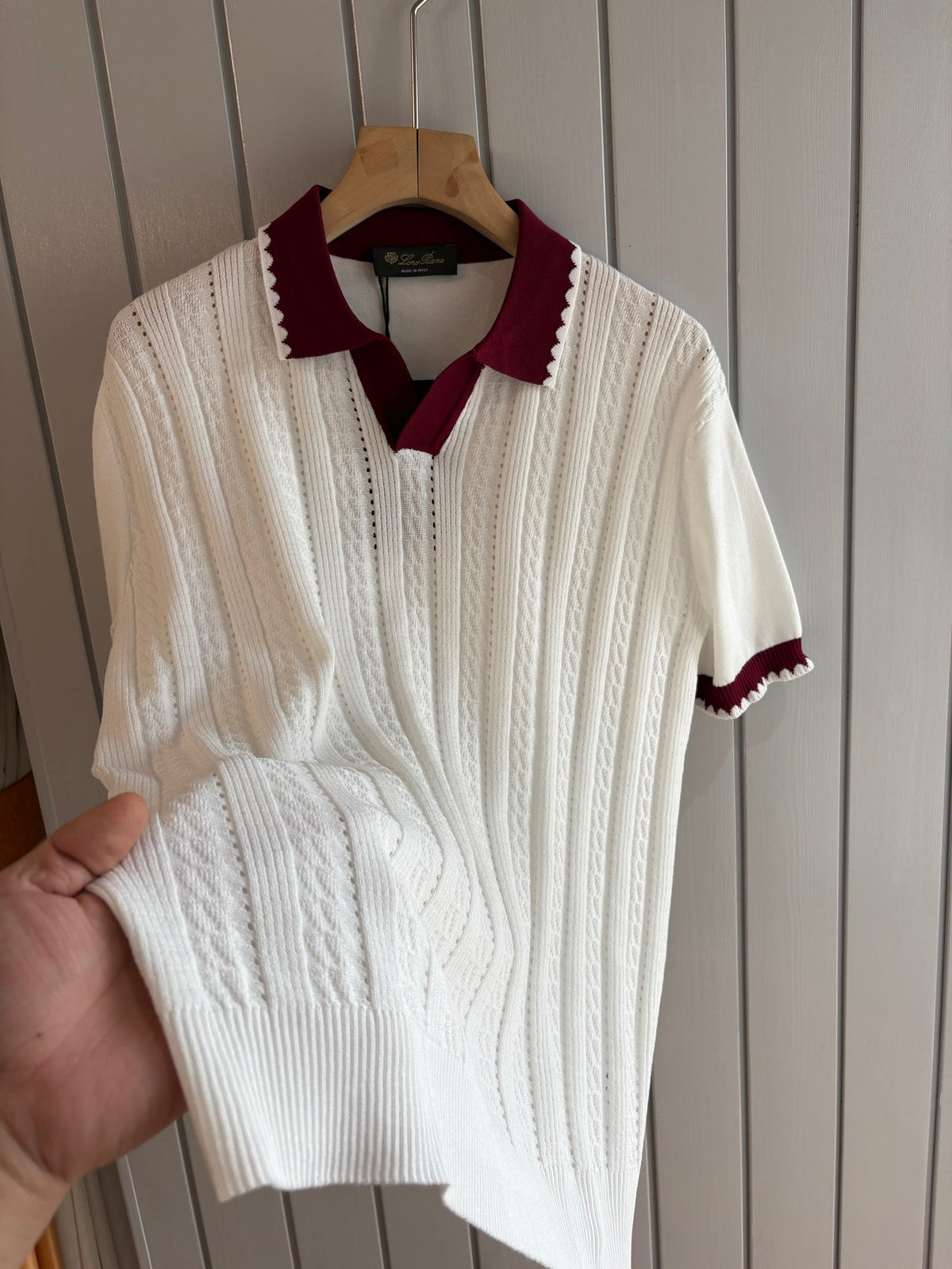 Loro 25fw jacquard t-sshirt