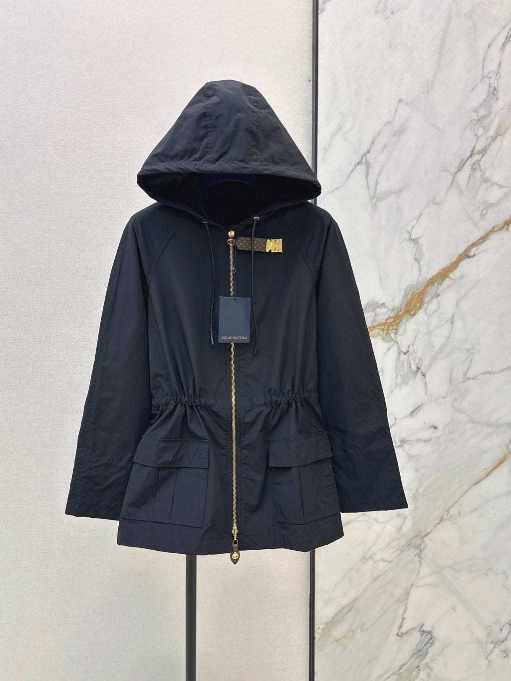 26FW New Hooded Trench Coat with Leather Tab Detail 🖤