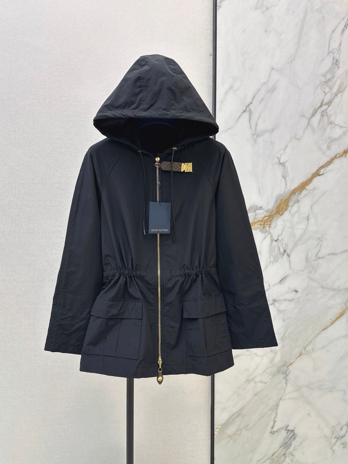 26FW New Hooded Trench Coat with Leather Tab Detail 🖤