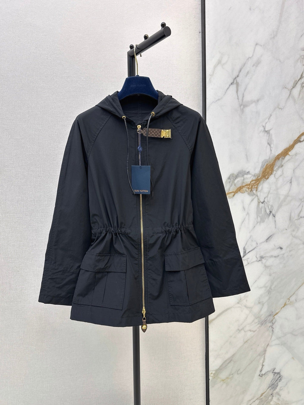 26FW New Hooded Trench Coat with Leather Tab Detail 🖤
