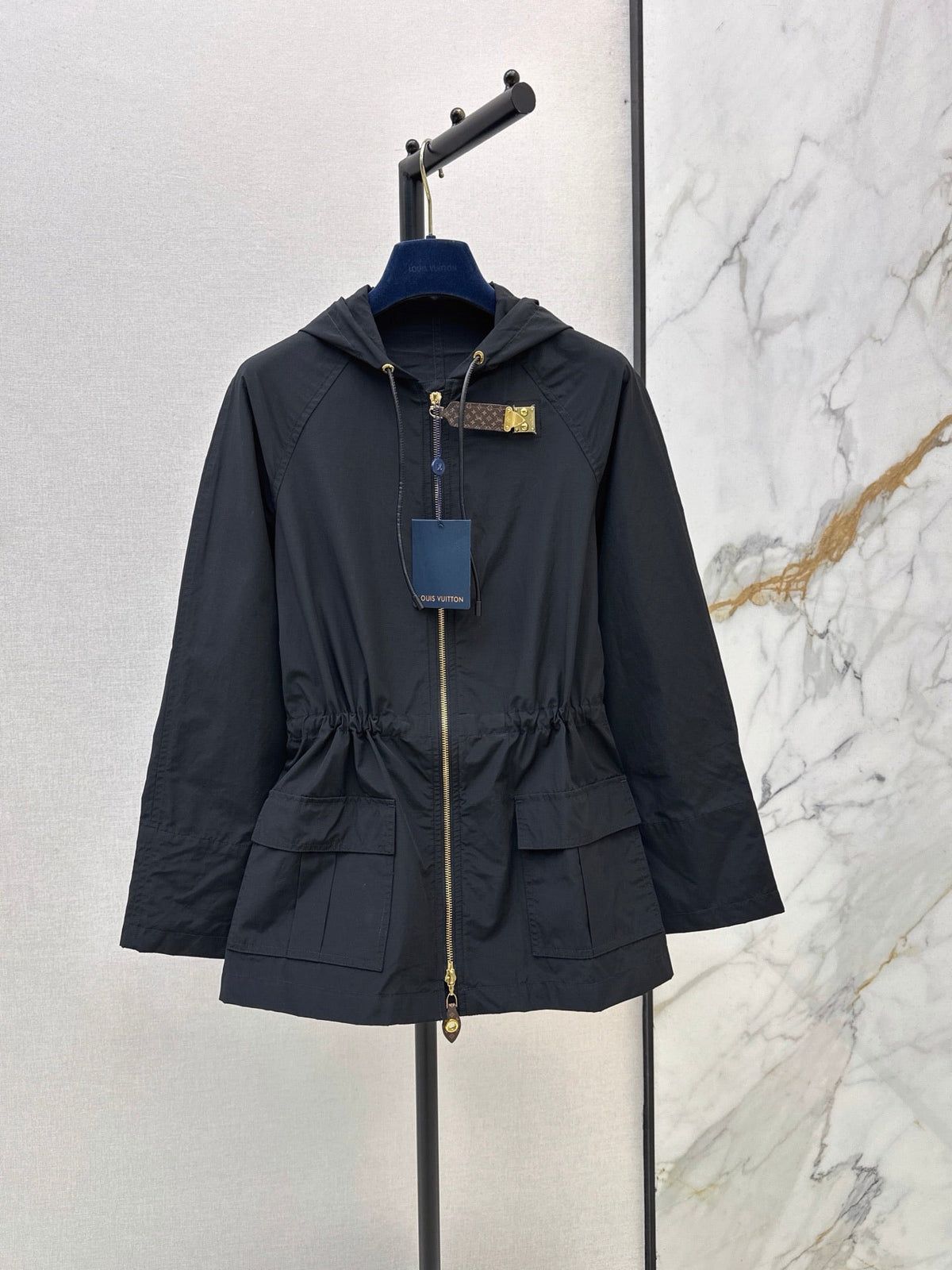 26FW New Hooded Trench Coat with Leather Tab Detail 🖤