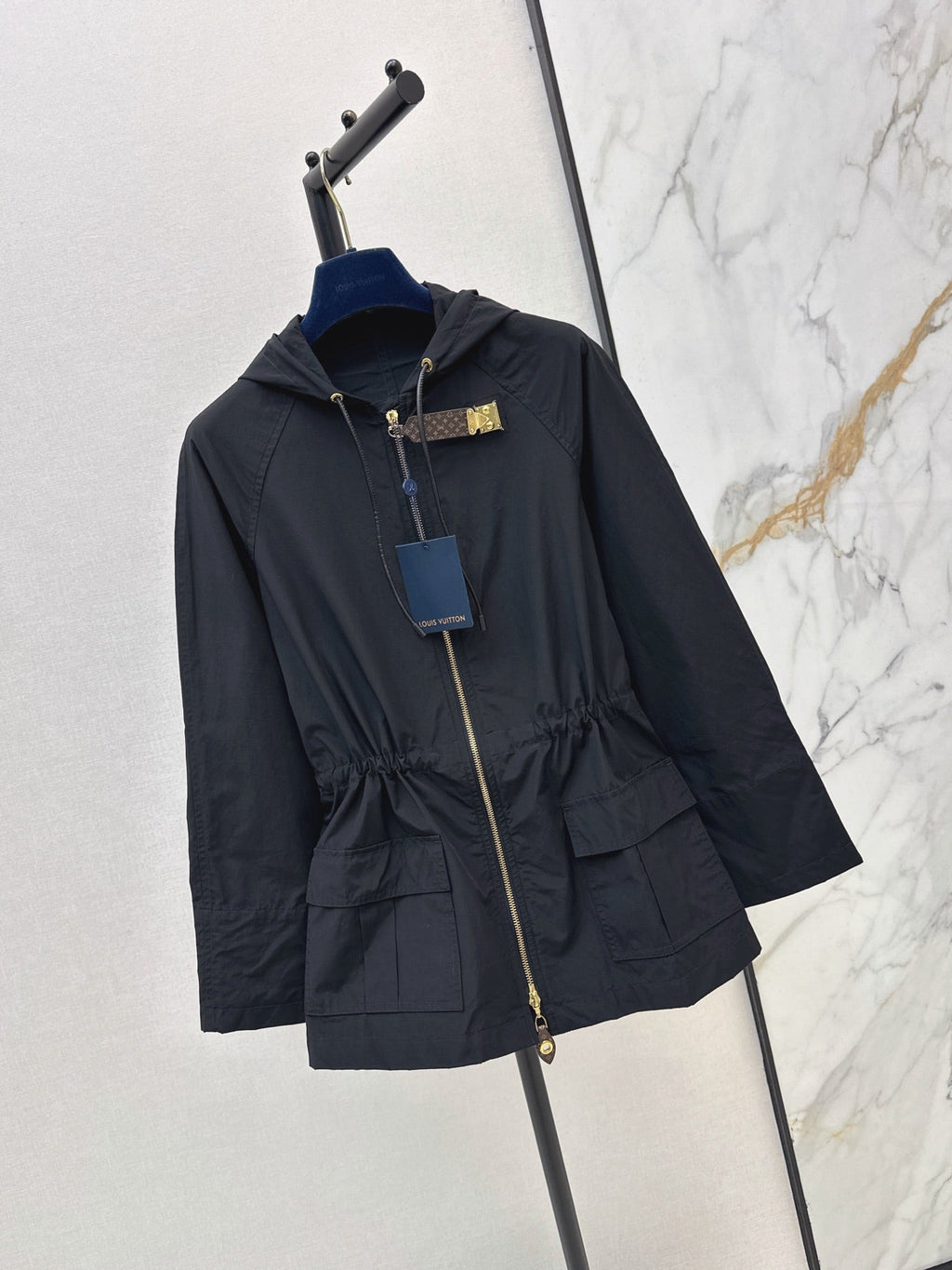26FW New Hooded Trench Coat with Leather Tab Detail 🖤