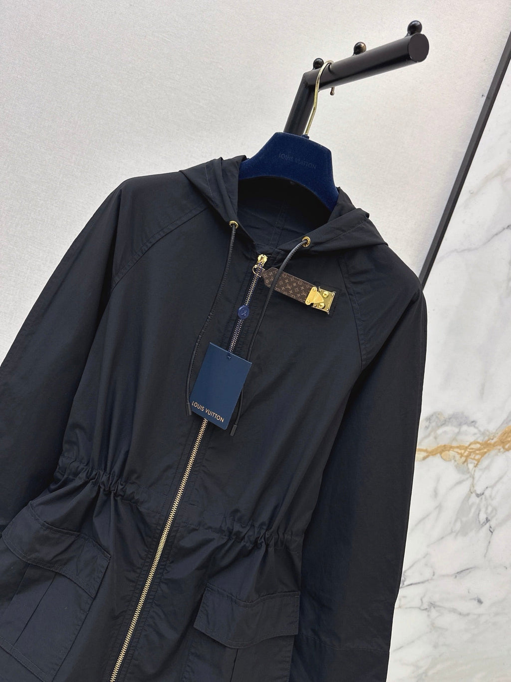 26FW New Hooded Trench Coat with Leather Tab Detail 🖤