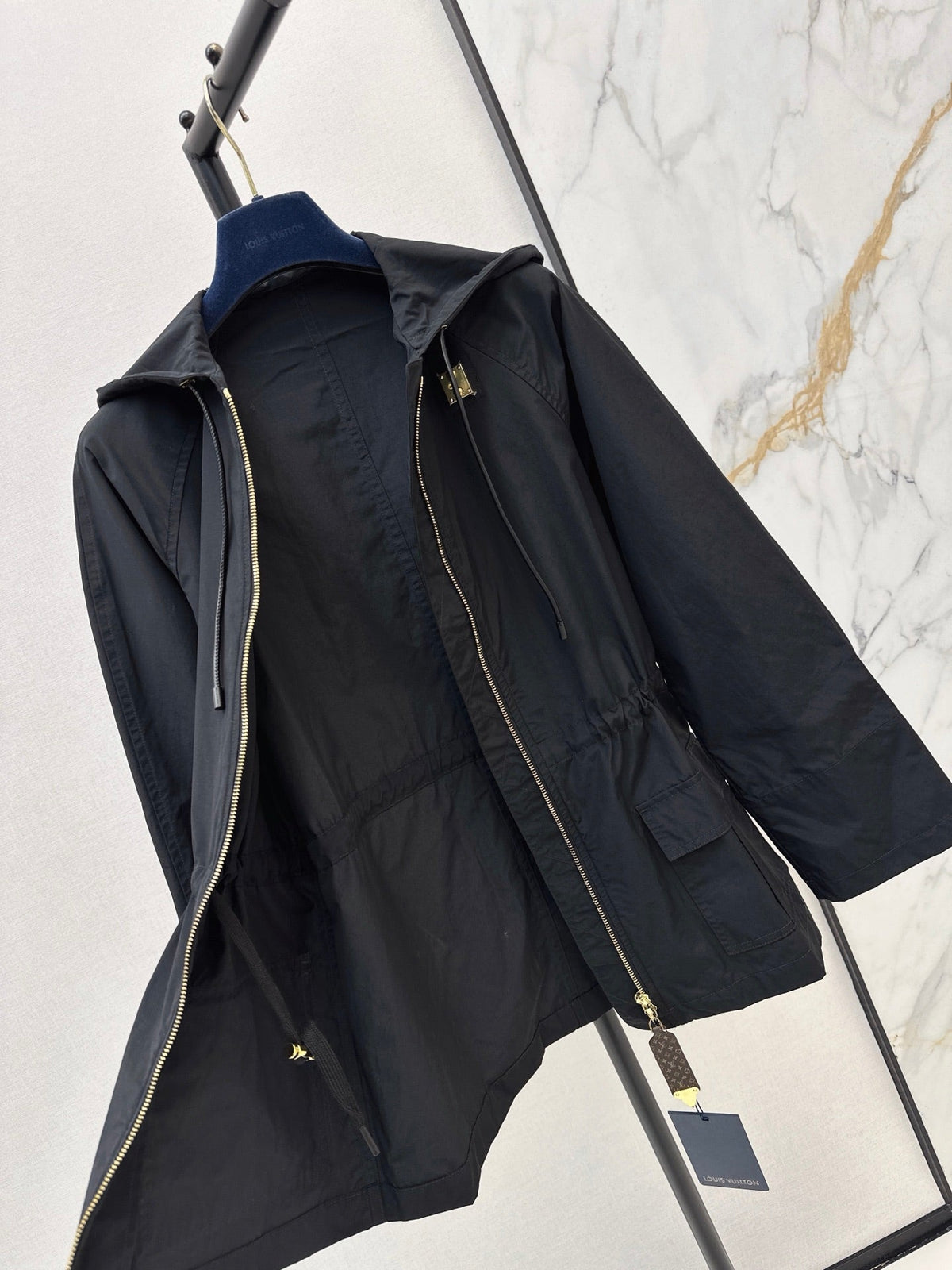 26FW New Hooded Trench Coat with Leather Tab Detail 🖤