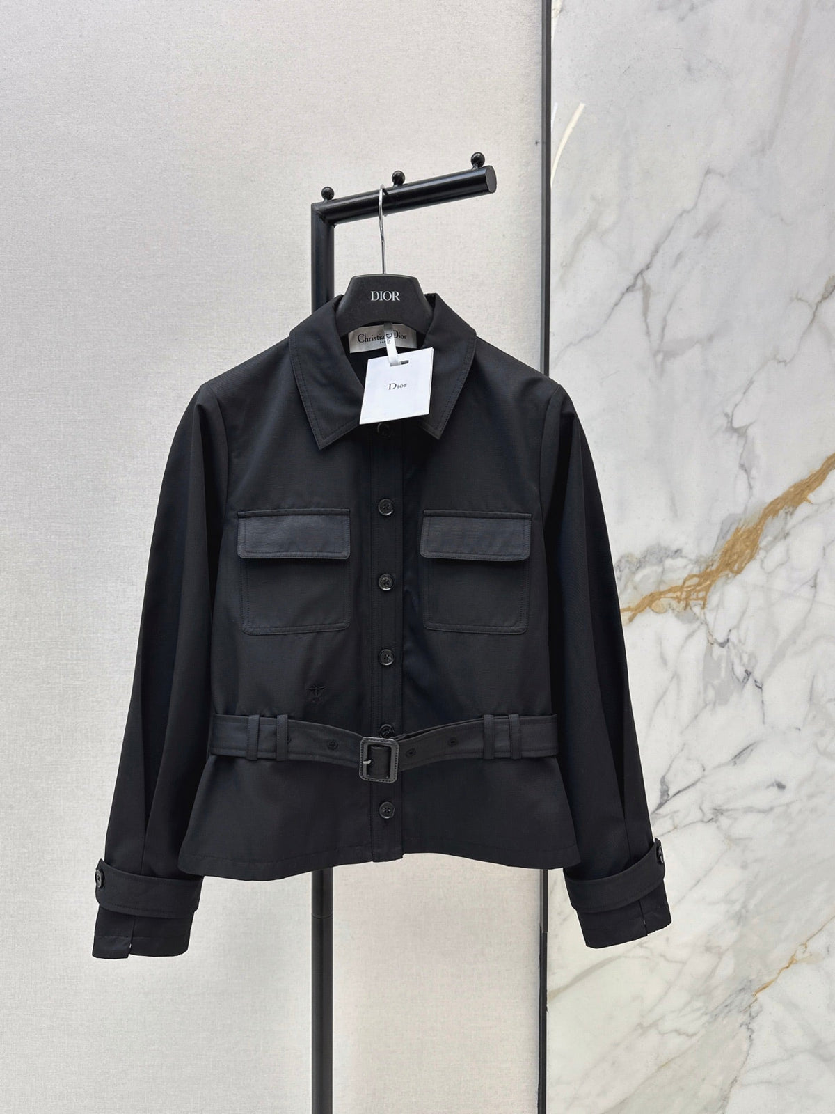 26FW New Cropped Trench Coat with Cinched-Waist Design 🖤