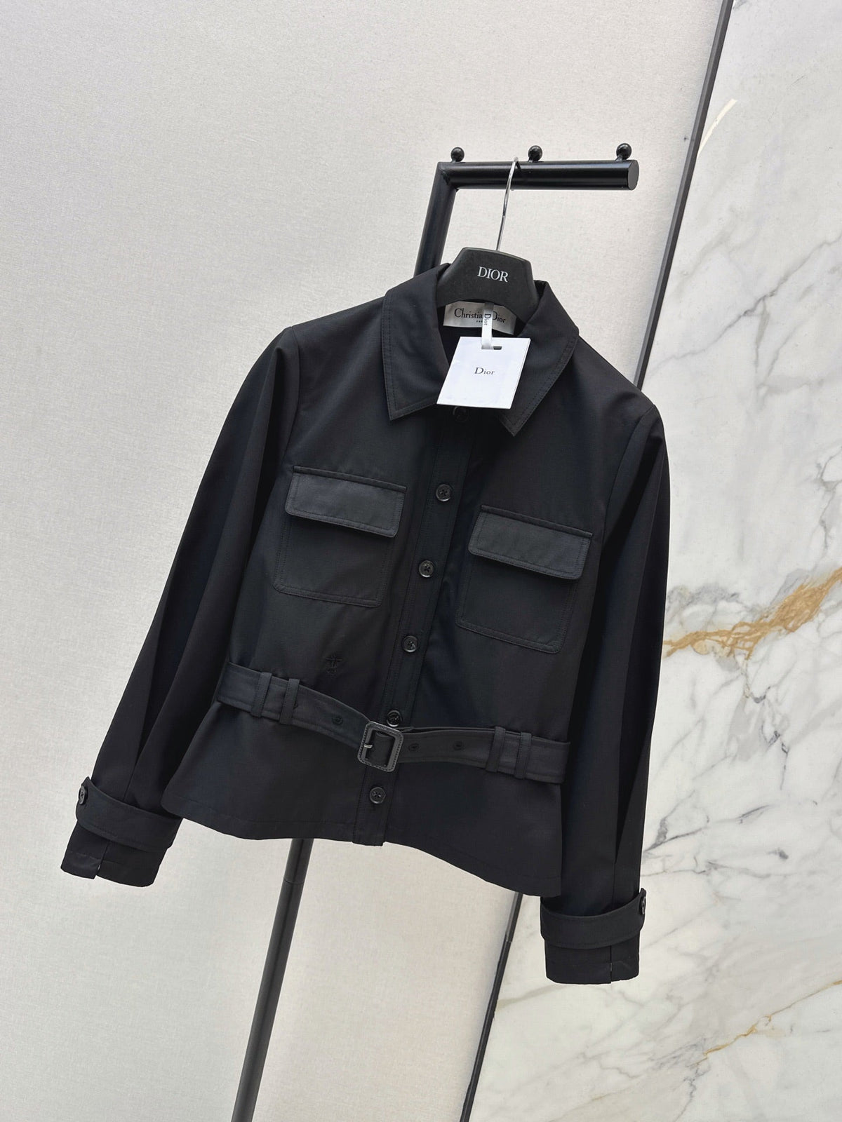 26FW New Cropped Trench Coat with Cinched-Waist Design 🖤
