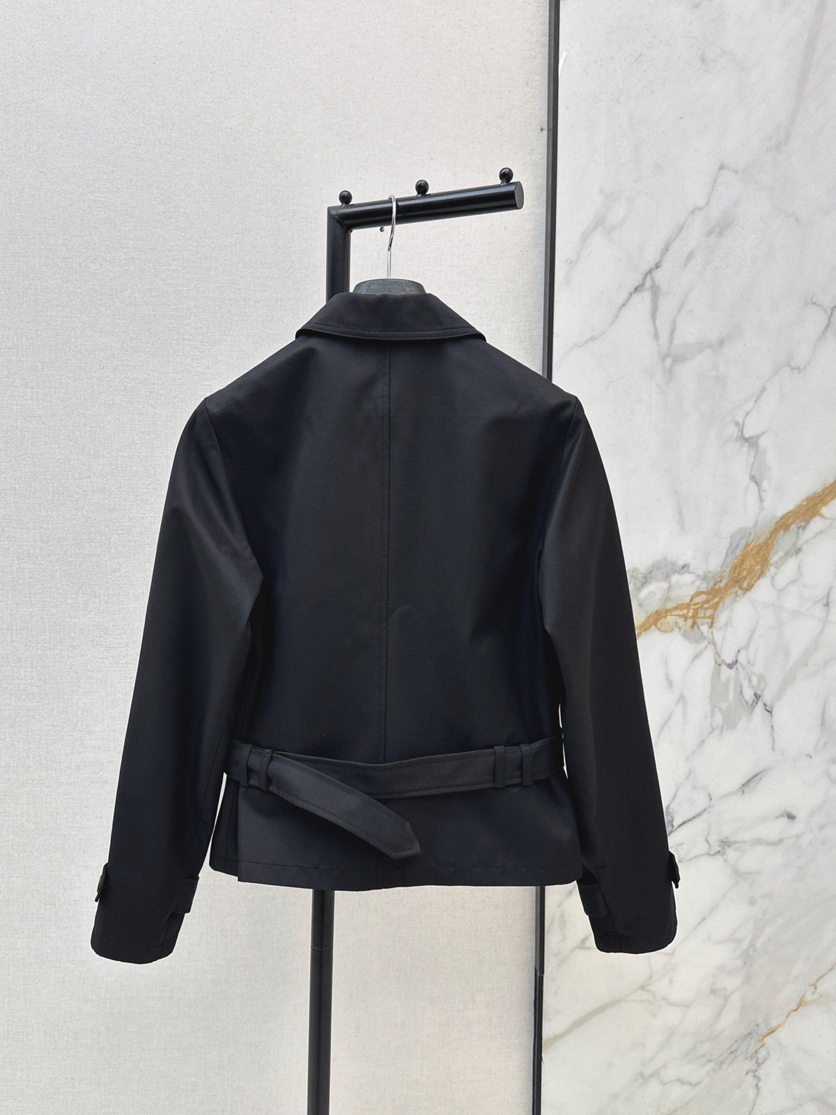 26FW New Cropped Trench Coat with Cinched-Waist Design 🖤
