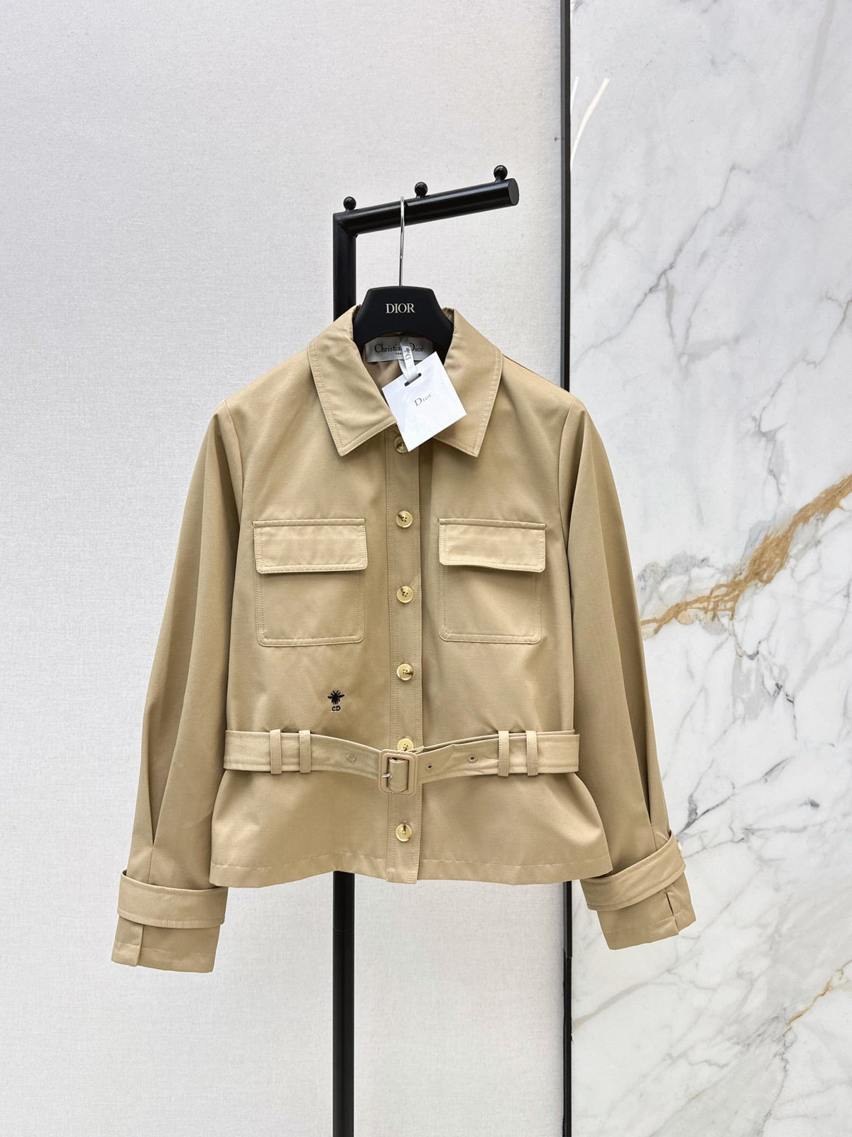 26FW New Cropped Trench Coat with Cinched-Waist Design 🖤