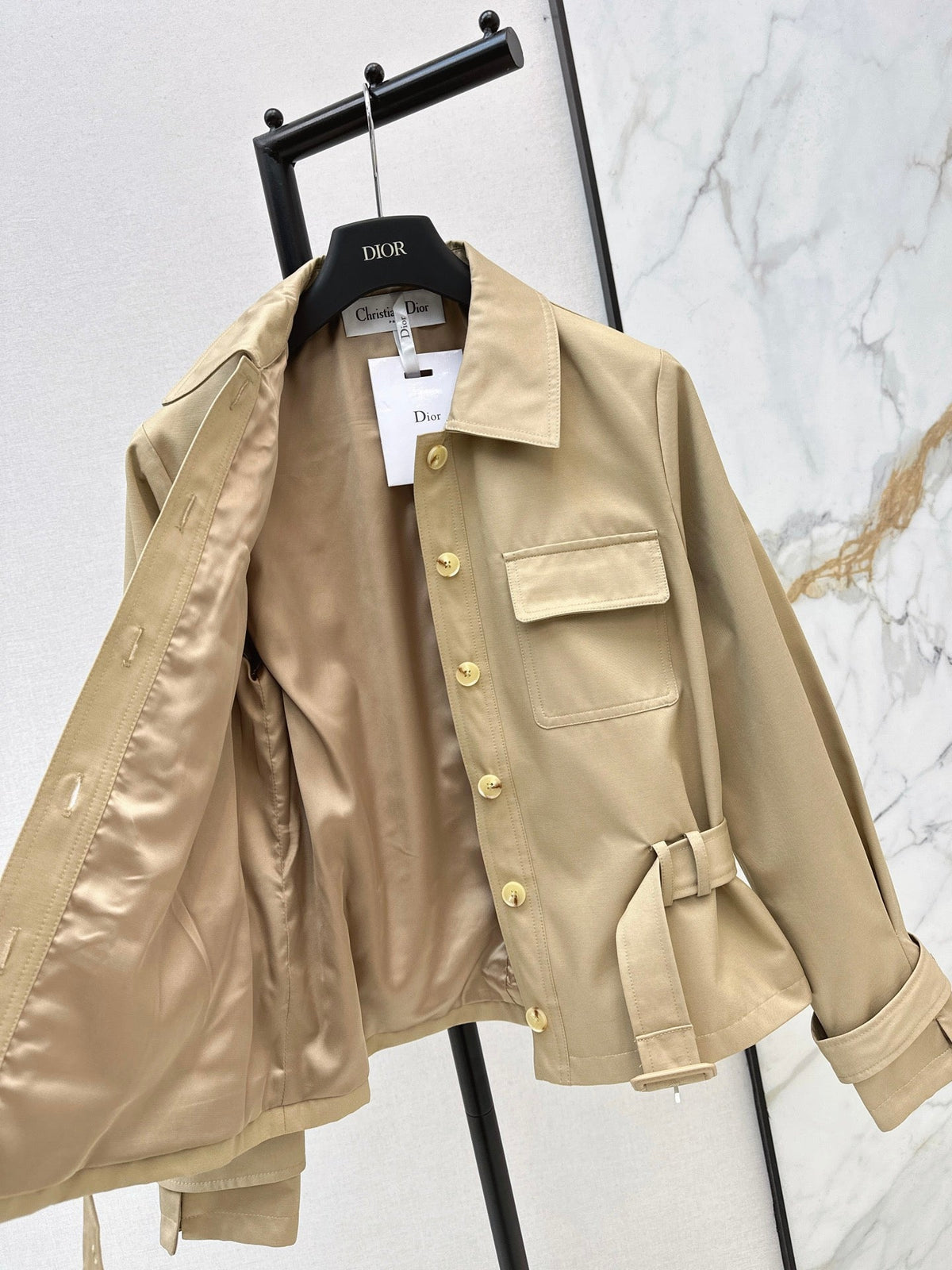 26FW New Cropped Trench Coat with Cinched-Waist Design 🖤
