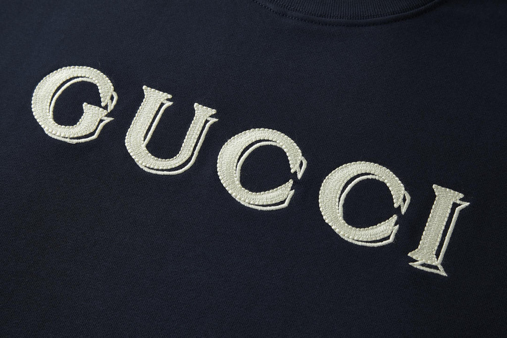 Embroidered logo hoodie with letters