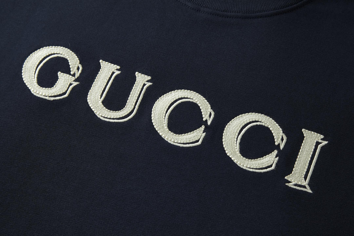 Embroidered logo hoodie with letters