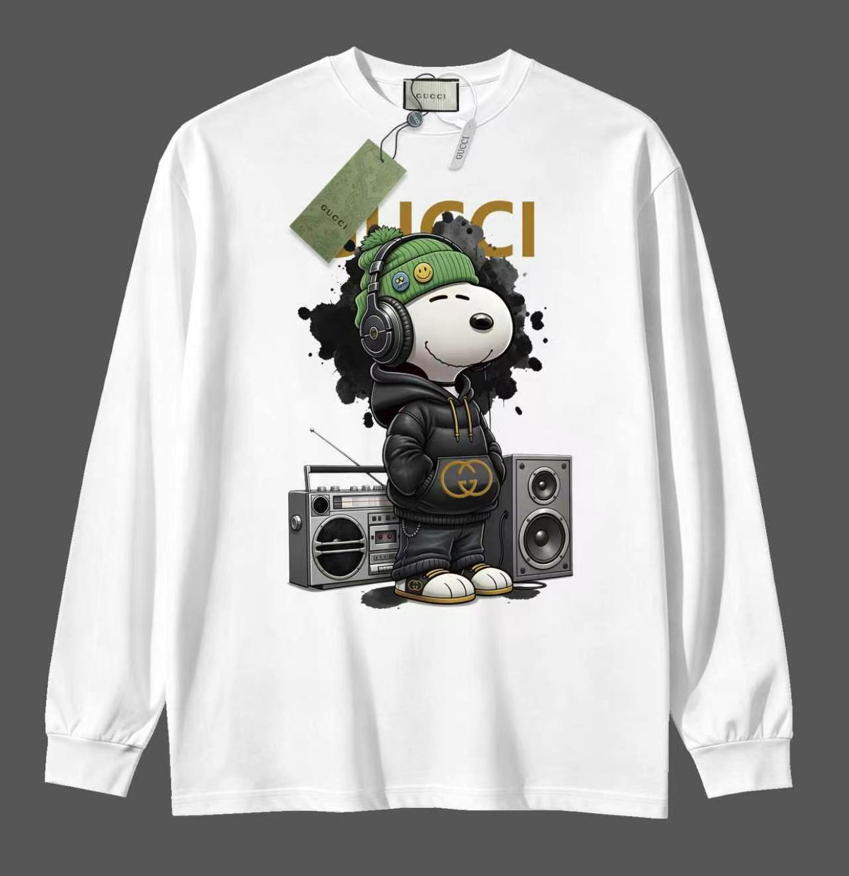 Hip hop printed hooded sweatshirt