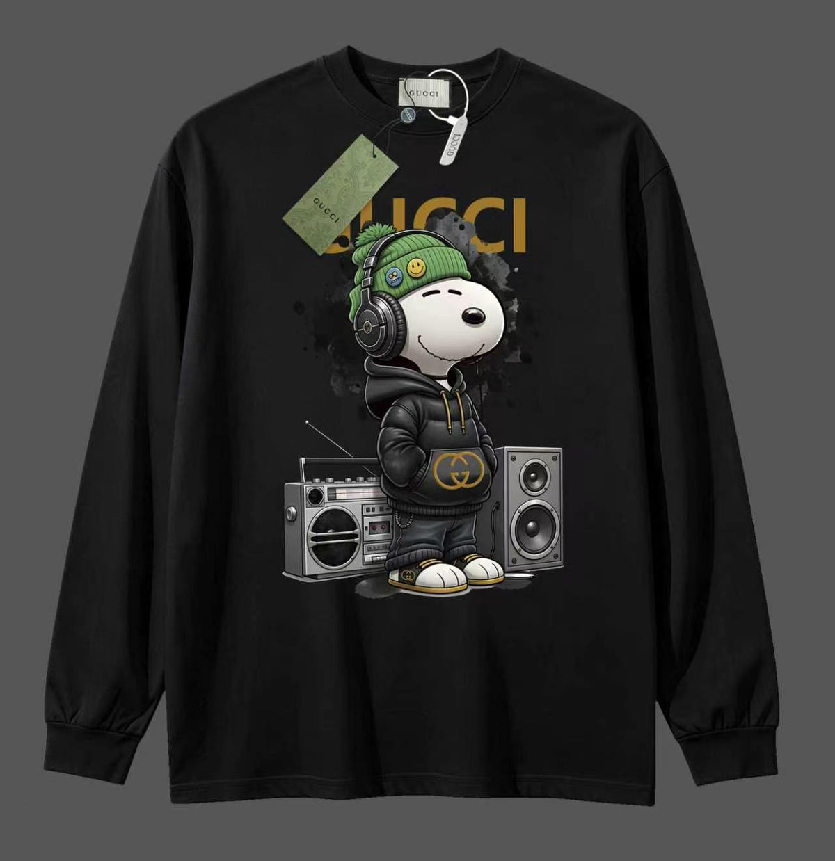 Hip hop printed hooded sweatshirt