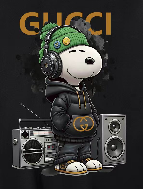 Hip hop printed hooded sweatshirt
