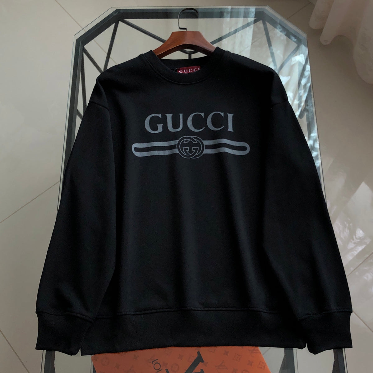 New autumn and winter classic printed logo round neck hoodie