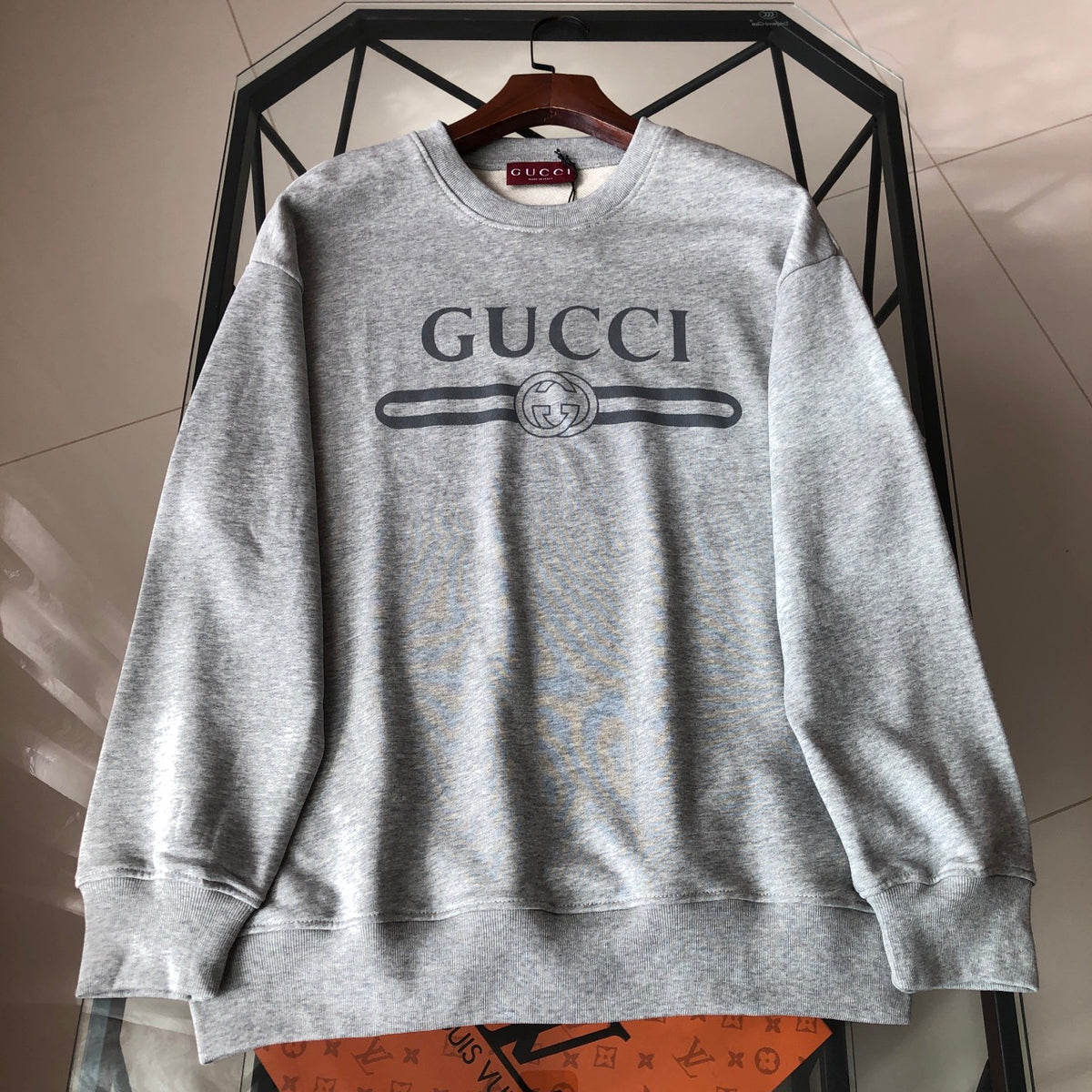 New autumn and winter classic printed logo round neck hoodie