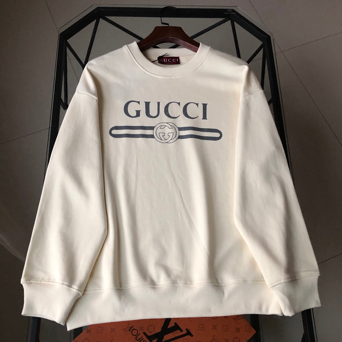 New autumn and winter classic printed logo round neck hoodie
