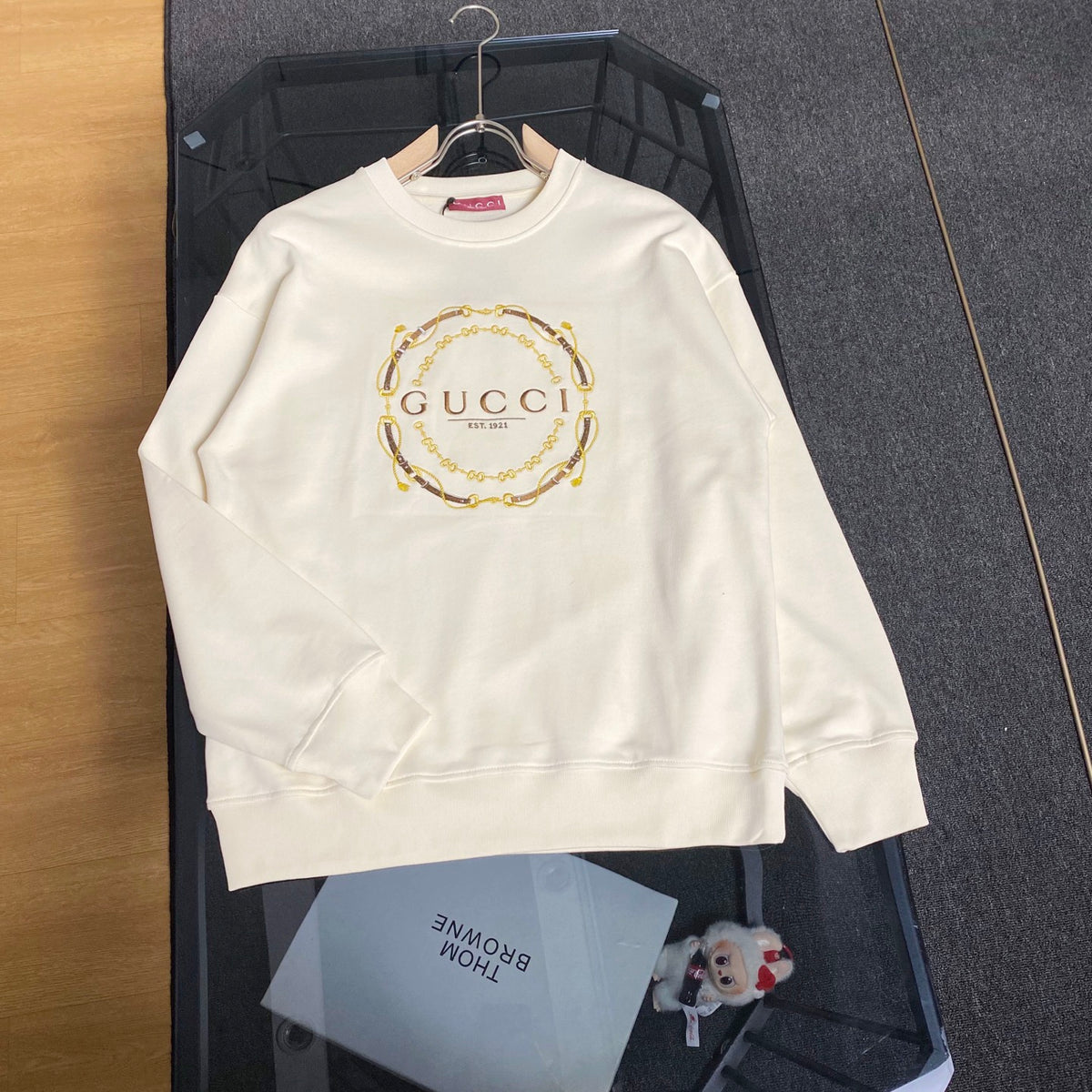 Round neck pure cotton hoodie