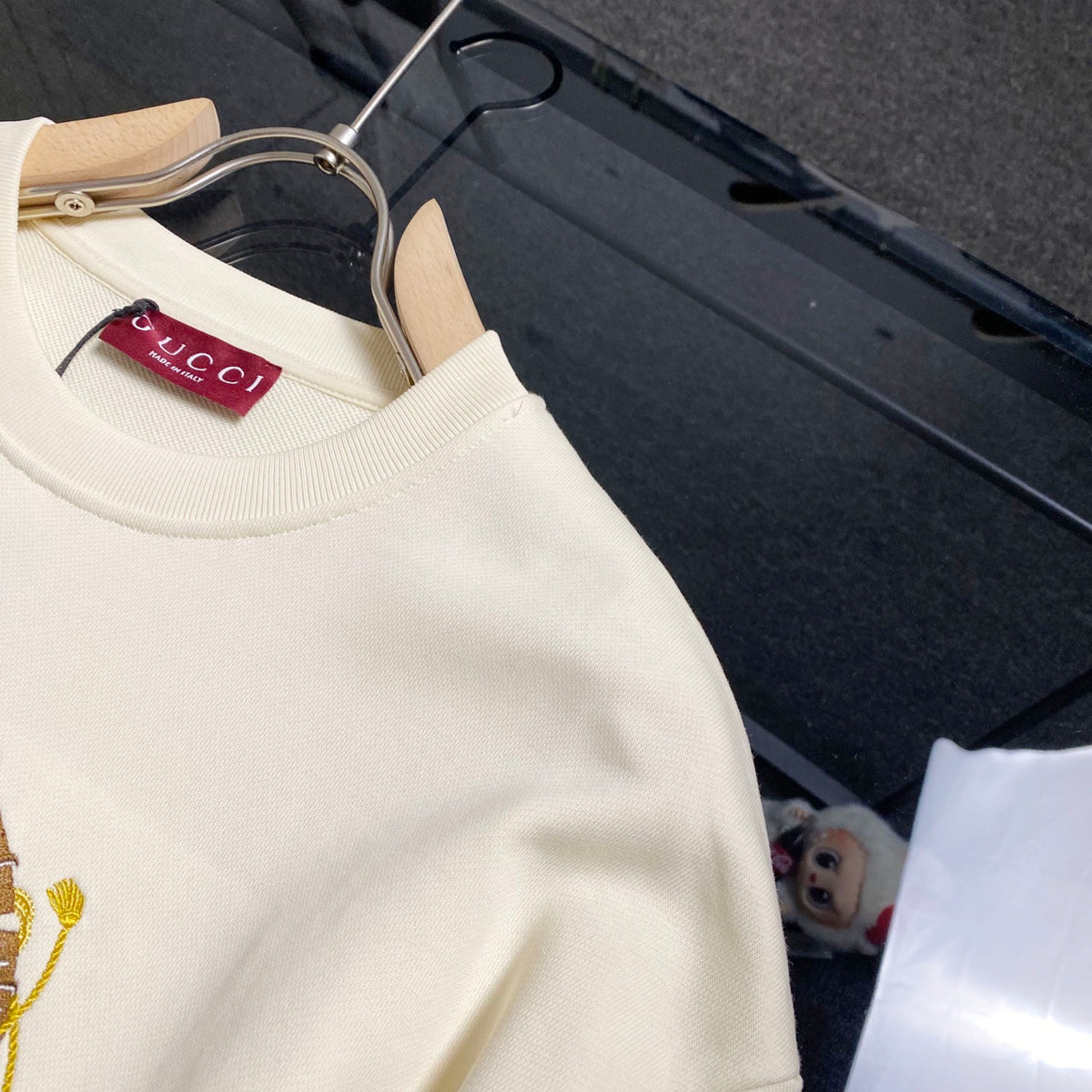 Round neck pure cotton hoodie