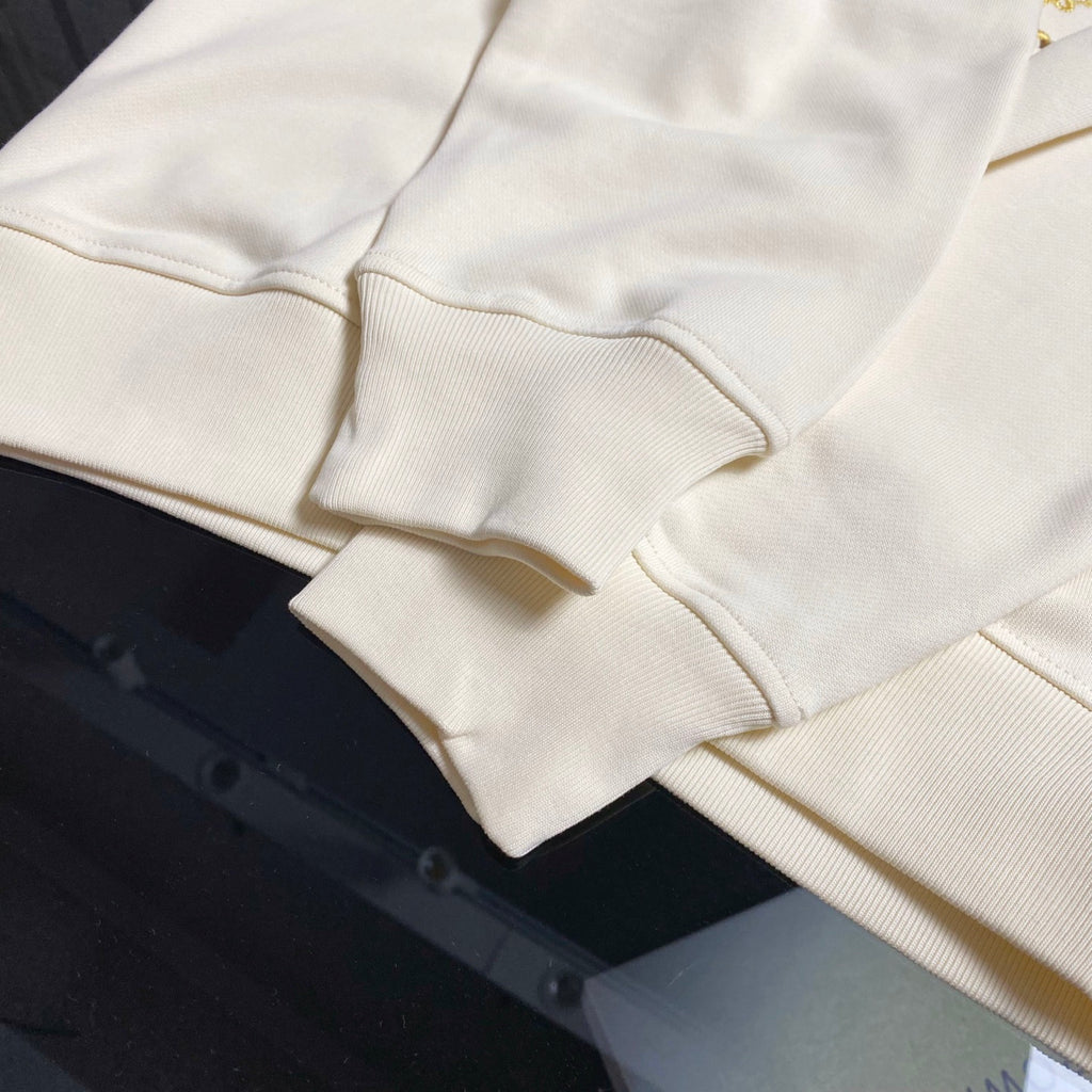 Round neck pure cotton hoodie