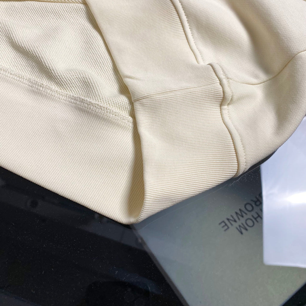 Round neck pure cotton hoodie