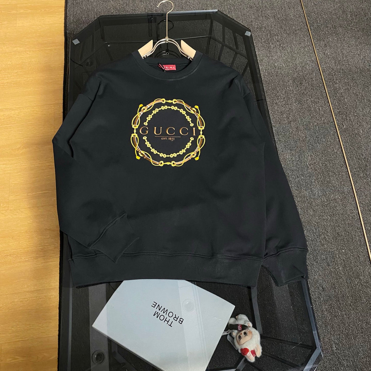 Round neck pure cotton hoodie