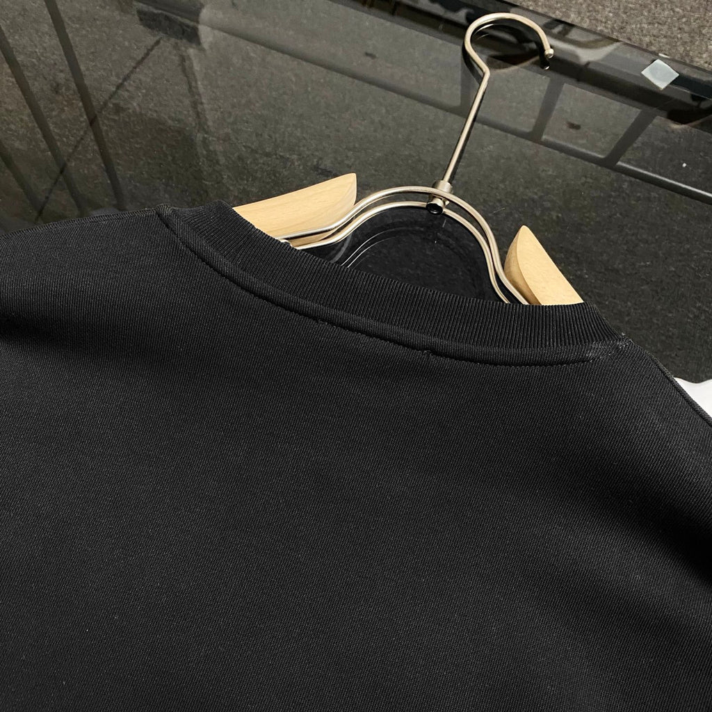 Round neck pure cotton hoodie