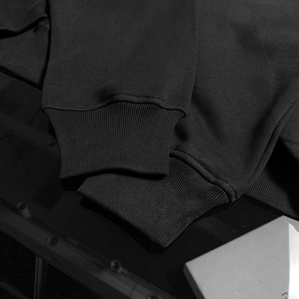 Round neck pure cotton hoodie