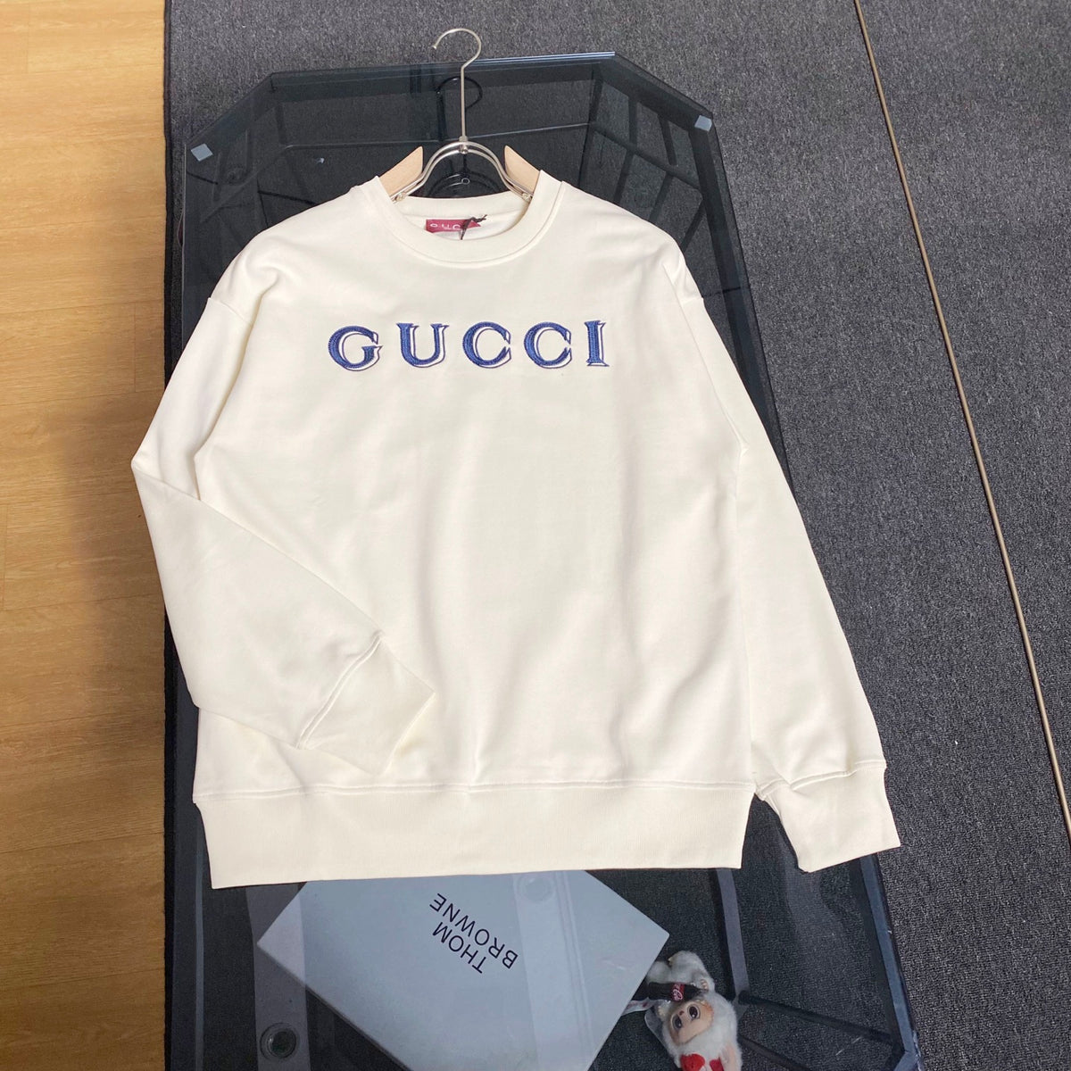 Classic Brand Double Shadow Letter Embroidered Hoodie