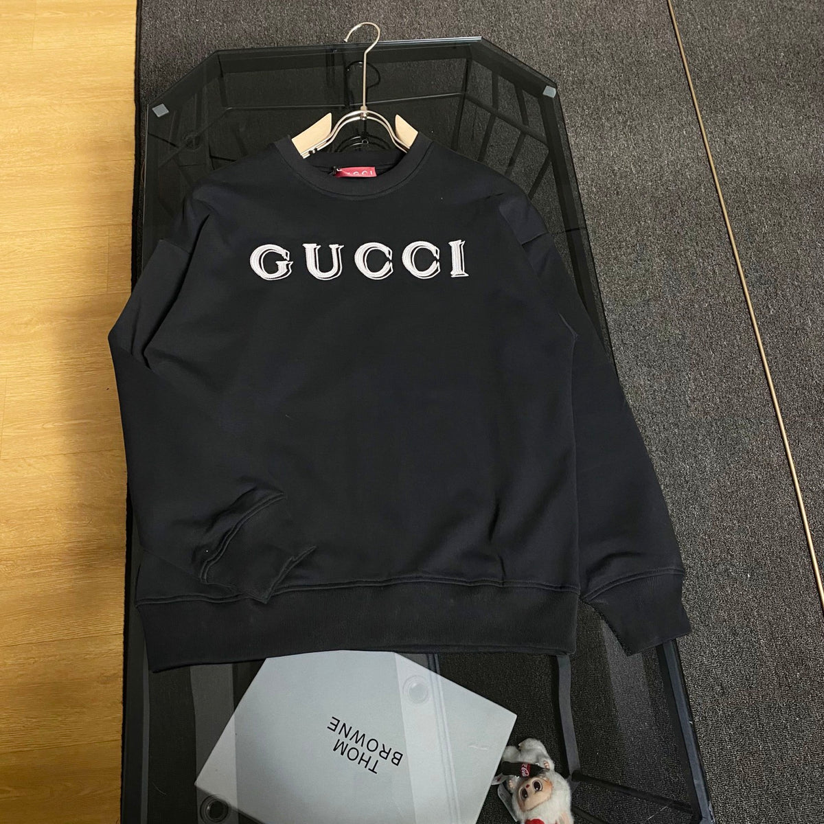 Classic Brand Double Shadow Letter Embroidered Hoodie