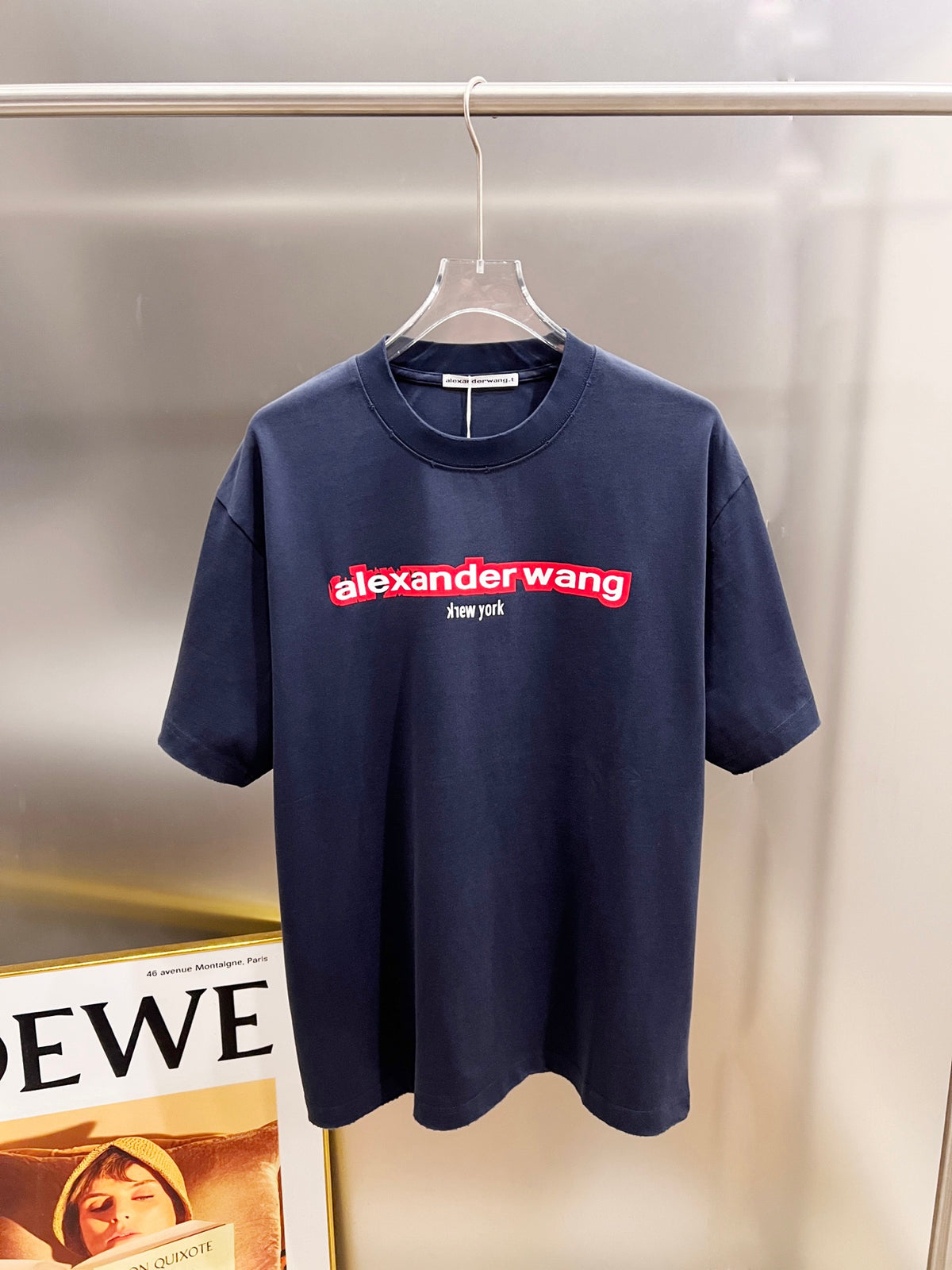 Classic letter three-dimensional embroidery and patchwork technique for short sleeves