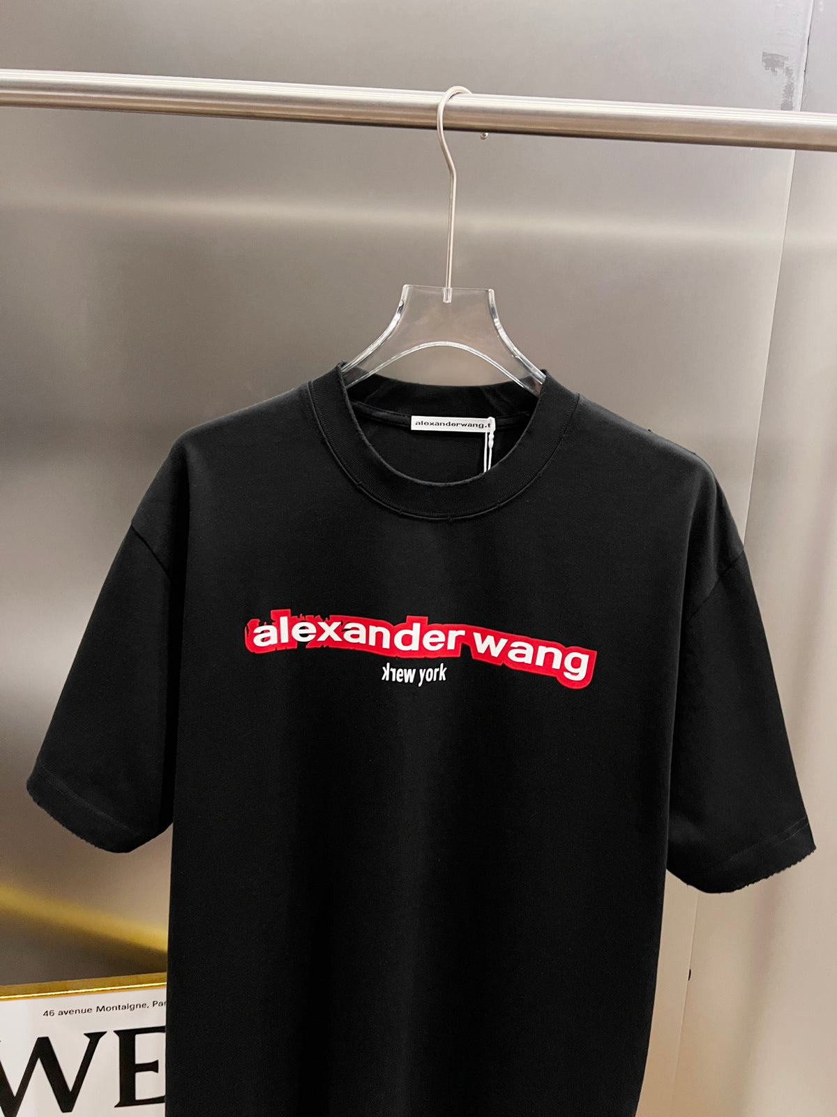 Classic letter three-dimensional embroidery and patchwork technique for short sleeves