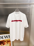 Classic letter three-dimensional embroidery and patchwork technique for short sleeves