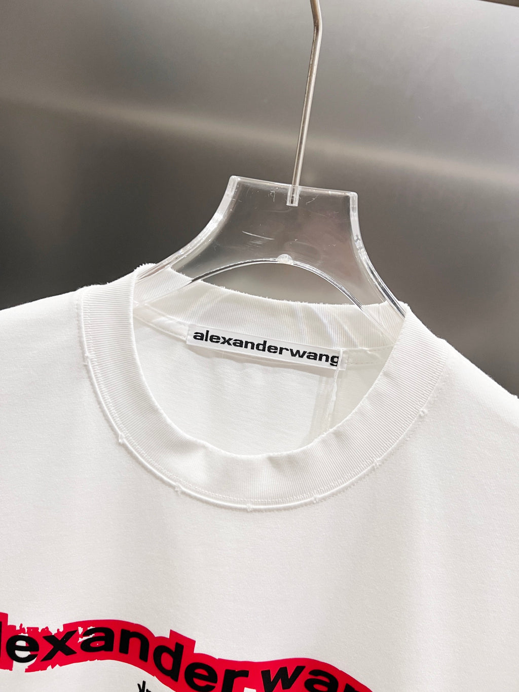 Classic letter three-dimensional embroidery and patchwork technique for short sleeves