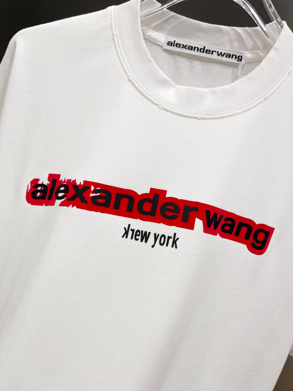 Classic letter three-dimensional embroidery and patchwork technique for short sleeves