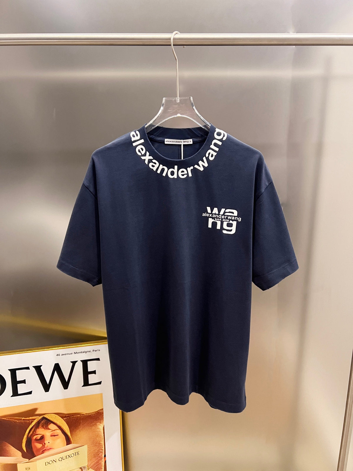 Wear and tear water washing short sleeves, round neck short sleeves