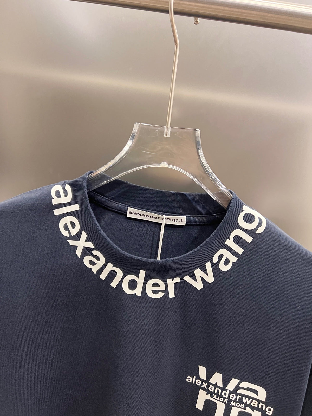 Wear and tear water washing short sleeves, round neck short sleeves