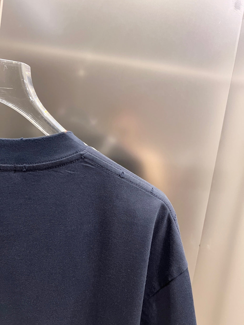 Wear and tear water washing short sleeves, round neck short sleeves