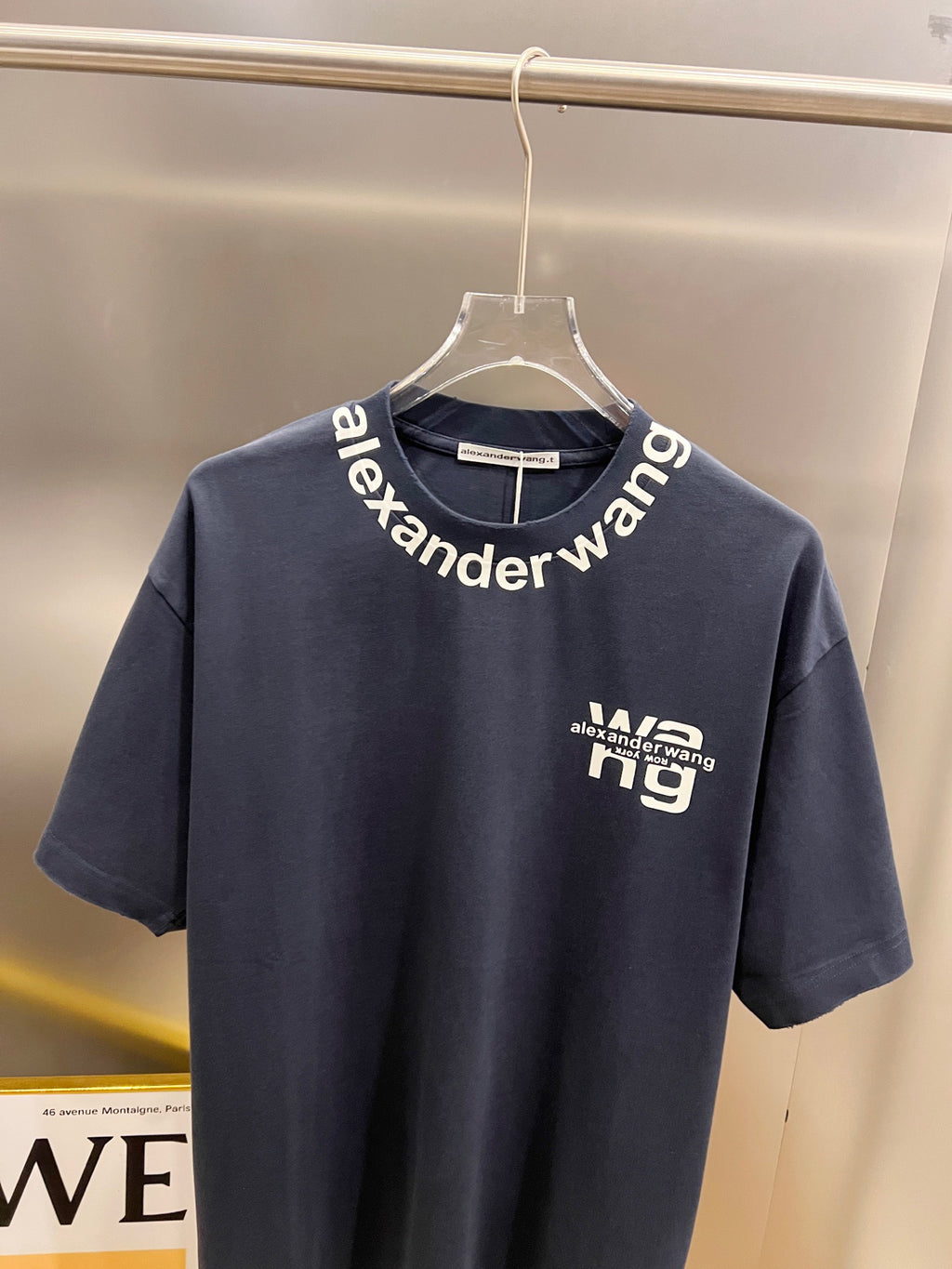 Wear and tear water washing short sleeves, round neck short sleeves
