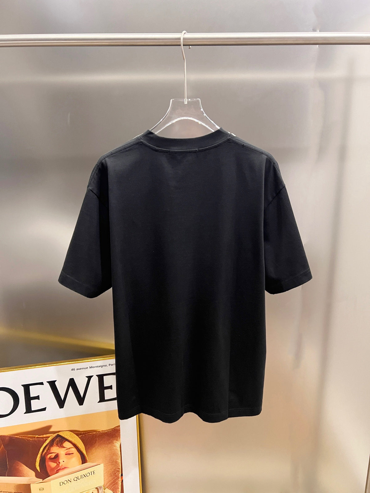 Wear and tear water washing short sleeves, round neck short sleeves
