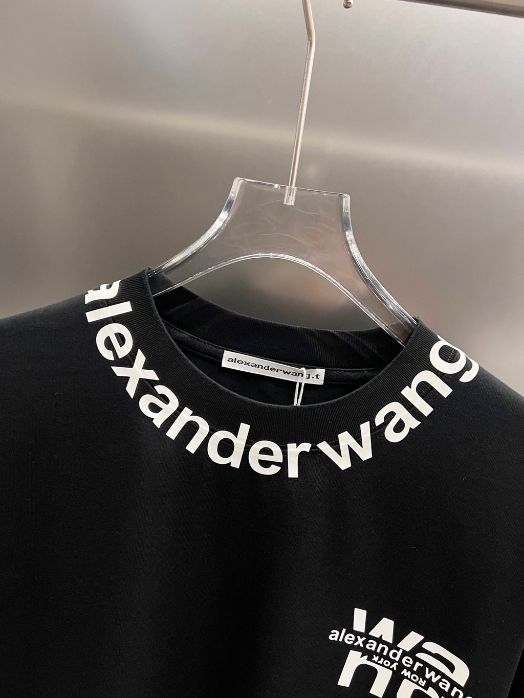 Wear and tear water washing short sleeves, round neck short sleeves