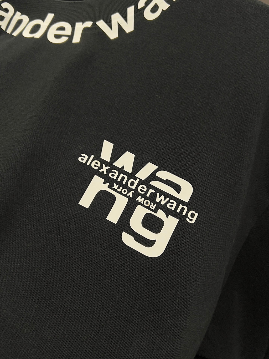 Wear and tear water washing short sleeves, round neck short sleeves