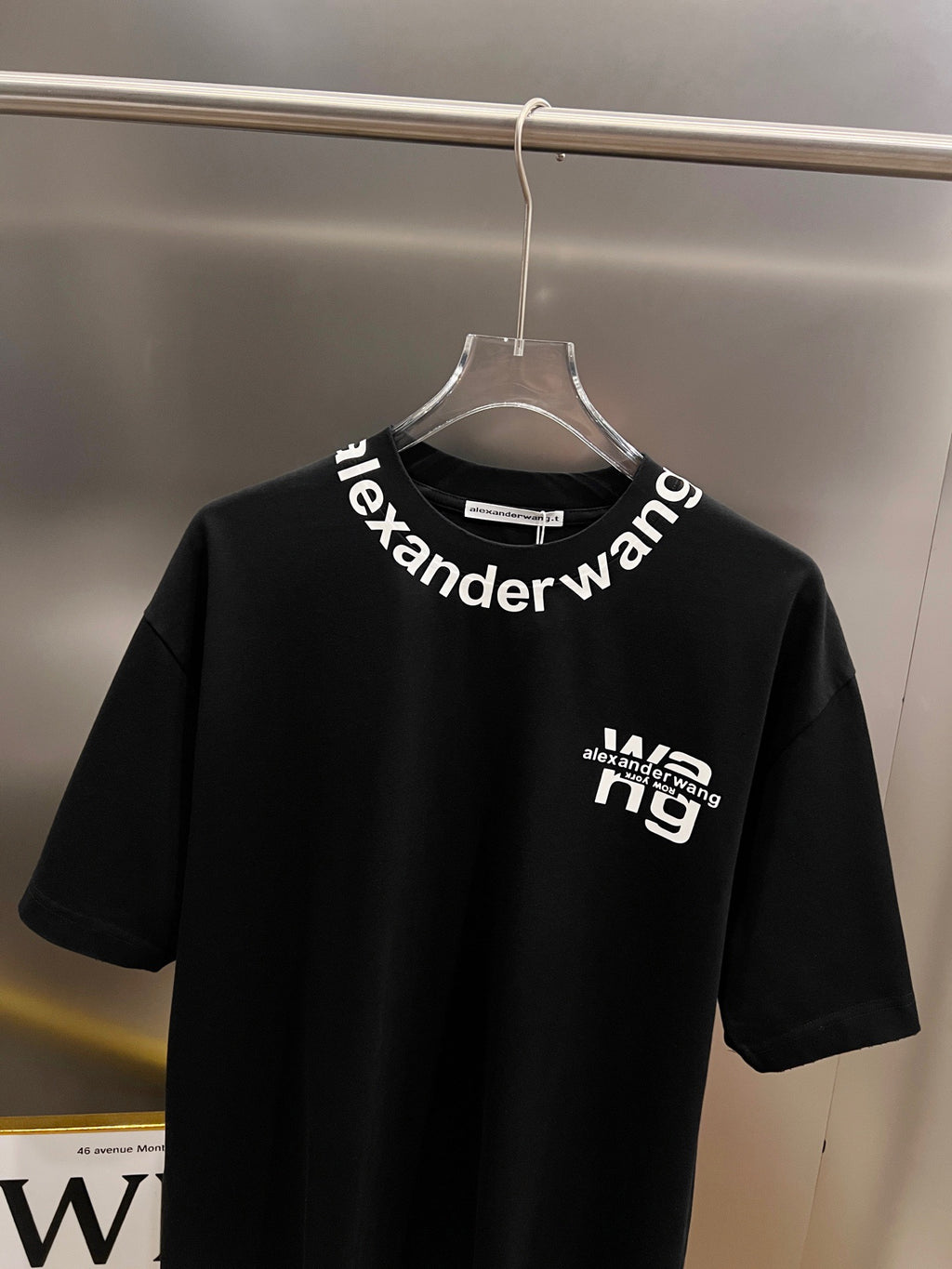 Wear and tear water washing short sleeves, round neck short sleeves