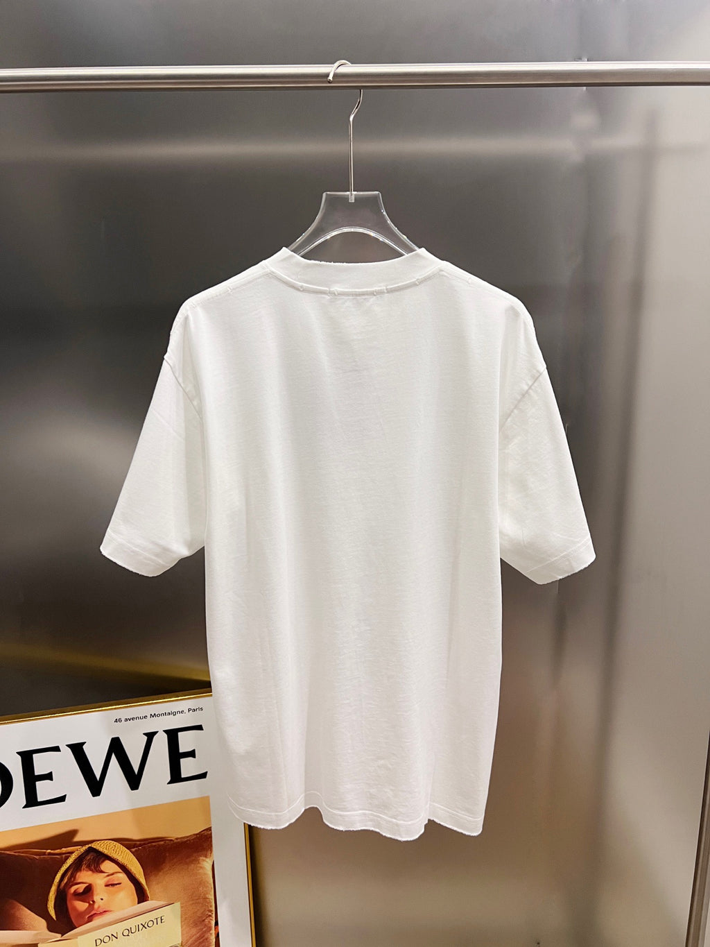 Wear and tear water washing short sleeves, round neck short sleeves